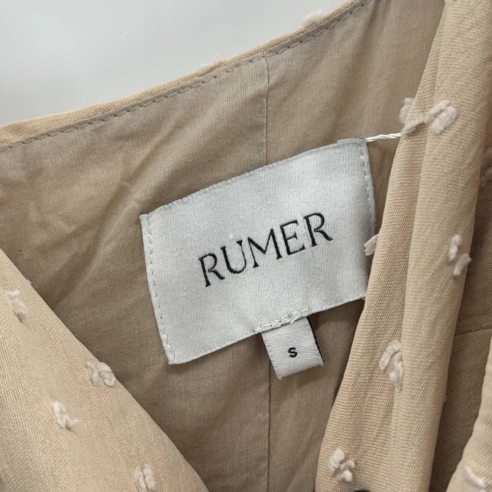 NWT Rumer Beige Dress- Delilah Ruched Maxi - Picture 3 of 8